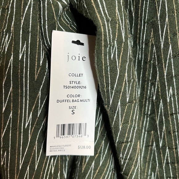 Joie Collet Blouson-Sleeve Tassel Jacquard Blouse, NWT S - Picture 7 of 8